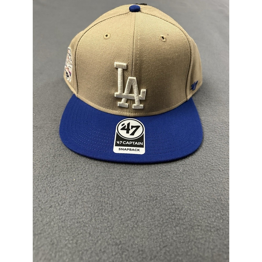 Los Angeles Dodgers 47 Tan/blue/pink  Captain SnapBack Hat